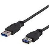 3.1 (gen.1) - USB A-USB A - USB-kabel Kablar Deltaco USB A-USB A 3.1 (Gen.1) M-F 3m