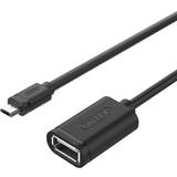 Unitek USB-USB - USB-kabel Kablar Unitek USB A-USB Micro-B 2.0 M-F 0.2m