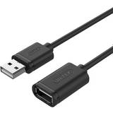 Unitek USB A-USB A - USB-kabel Kablar Unitek USB A-USB A 2.0 M-F 1m