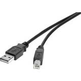 Renkforce USB A-USB B - USB-kabel Kablar Renkforce USB A-USB B 2.0 0.5m