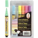 Rosa Textilpennor Uchida DecoFabric Fluorescent 3mm 6 Pieces