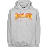 Thrasher Magazine Herr Kläder Thrasher Magazine Flame Logo Hoodie - Grey