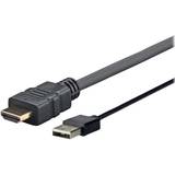 VivoLink Standard HDMI-Standard HDMI - USB-kabel Kablar VivoLink HDMI-USB A 2m