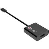 HDMI-kablar Club 3D USB C 3.1 - HDMI 2.0 M-F 0.2m