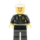 Lego - Vita Inredningsdetaljer Lego City Fireman Minifigure Alarm Clock 9003844