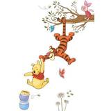 Nalle Puh Barnrum RoomMates Winnie the Pooh Swinging for Honey Peel & Stick Giant Wall Decals