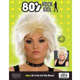 Beige - Tidstypiska Peruker Bristol Novelty 80's Rock Idol Wig