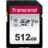 Transcend SDXC Minneskort Transcend 300S SDXC Class 10 UHS-I U3 V30 100/55MB/s 512GB