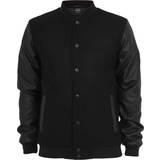 Urban Classics Herr - Svarta Kläder Urban Classics Old School College Jacket - Black/Black