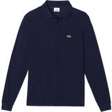 Lacoste Herr Pikétröjor Lacoste Original L.12.12 Long Sleeve Polo Shirt - Navy Blue