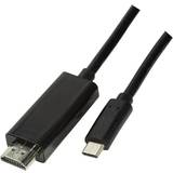HDMI-kablar - Svarta - USB C-HDMI LogiLink USB C-HDMI 1.8m