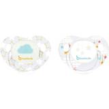 Badabulle Nappar & Bitleksaker Badabulle Glow in the Dark Physiological Pacifiers Star 12-36m 2-pack