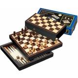 Philos Spiele Schach Backgammon Dame Set Travel Resespel