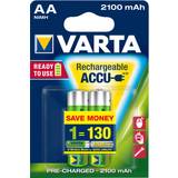Varta AA (LR06) - Batterier - NiMH Batterier & Laddbart Varta Accu AA 2100mAh 2-pack