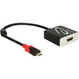HDMI-kablar - Svarta - USB C-HDMI DeLock USB C-HDMI M-F 0.2m