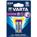 Batterier - Kamerabatterier Batterier & Laddbart Varta Lithium AAA 2-pack