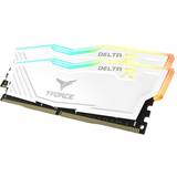Vita RAM minnen TeamGroup T-Force Delta RGB White DDR4 3200MHz 2x8GB (TF4D416G3200HC16CDC01)