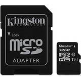 Minneskort Kingston microSDHC Class 10 UHS-I U1 45/10MB/s 32GB +Adapter