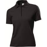 Dam - Viskos Pikétröjor Stedman Short Sleeve Polo Shirt - Black Opal