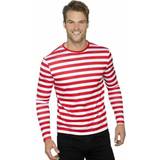 T-shirts - Unisex Dräkter & Kläder Smiffys Stripy T-Shirt Red