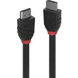 High Speed with Ethernet (4K) - Nickel Kablar Lindy Black Line High Speed with Ethernet (4K) HDMI-HDMI 1m