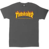 Thrasher Magazine Herr T-shirts & Linnen Thrasher Magazine Flame Logo T-shirt - Charcoal