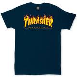 Thrasher Magazine Herr T-shirts & Linnen Thrasher Magazine Flame Logo T-shirt - Navy