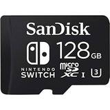 Nintendo switch minneskort Minneskort & USB-minnen SanDisk Nintendo Switch microSDXC Class 10 UHS-I U3 100/90MB/s 128GB