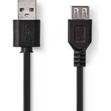 Nedis USB A-USB A - USB-kabel Kablar Nedis USB A-USB A M-F 2.0 0.2m