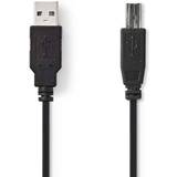 Nickel - USB A-USB B - USB-kabel Kablar Nedis USB A-USB B 2.0 2m