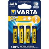 AAA (LR03) - Alkaliska Batterier & Laddbart Varta Longlife AAA 4-pack