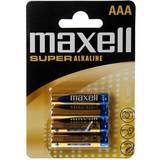 AAA (LR03) - Batterier - Engångsbatterier Batterier & Laddbart Maxell AAA Super Alkaline Compatible 4-pack