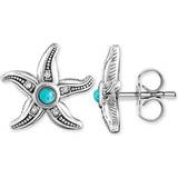 Thomas Sabo Etno-Starfish Earrings - Silver/White
