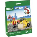 Byggarbetsplatser - Träleksaker Lekset BRIO Road Worker Play Kit 33899