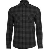 Urban Classics Herr Överdelar Urban Classics Checked Flannel Shirt - Black/Charcoal