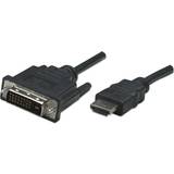 Manhattan HDMI-kablar - Standard HDMI-Standard HDMI Manhattan HDMI-DVI 1m
