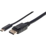 Manhattan DisplayPort-kablar Manhattan USB C-DisplayPort 3.1 2m