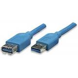 Techly USB-kabel Kablar Techly USB A-USB A 3.0 M-F 3m