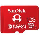 Nintendo switch minneskort SanDisk Nintendo Switch Red microSDXC Class 10 UHS-I U3 100/90MB/s 128GB