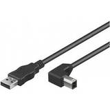 En kontakt - USB A-USB B - USB-kabel Kablar Techly Angled USB A-USB B 2.0 0.5m