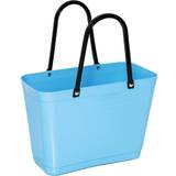 Hinza Blåa Handväskor Hinza Shopping Bag Small (Green Plastic) - Light Blue