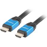 HDMI-kablar - Silver - Standard HDMI-Standard HDMI Lanberg Premium High Speed with Ethernet (4K) HDMI-HDMI 2.0 1m