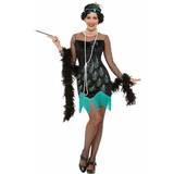 20-tal - Klänningar Dräkter & Kläder Smiffys 20s Peacock Flapper Costume