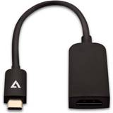 HDMI-kablar - Svarta - USB C-HDMI V7 J154521 USB C-HDMI M-F