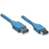 Techly USB-kabel Kablar Techly USB A-USB A 3.0 M-F 1m
