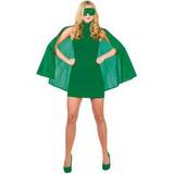 Damer - Kappor & Mantlar Dräkter & Kläder Wicked Costumes Green Superhero Cape & Eye Mask