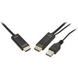 Lindy Standard HDMI-Standard HDMI - USB-kabel Kablar Lindy HDMI - HDMI/USB A 100m
