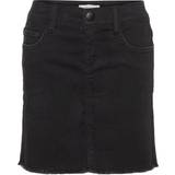 Dragkedja Kjolar Name It Kid's Super Stretch Denim Skirt - Black/Black Denim (13154109)