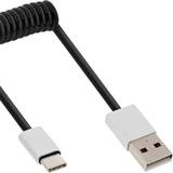InLine USB A-USB C - USB-kabel Kablar InLine Spiral USB A-USB C 2.0 0.5m