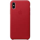 Apple Bumperskal Apple Leather Case (PRODUCT)RED (iPhone X)